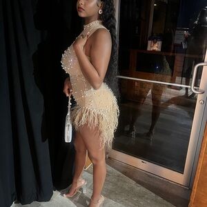 Sheer bedazzled dress